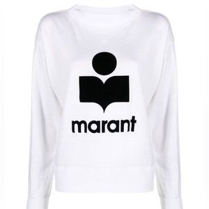 Isabel Marant Étoile Logo Print Sweatshirt White - Size Medium